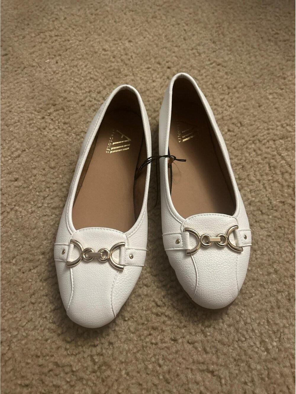 C203 aerosoles shoes flats white woman size 12
